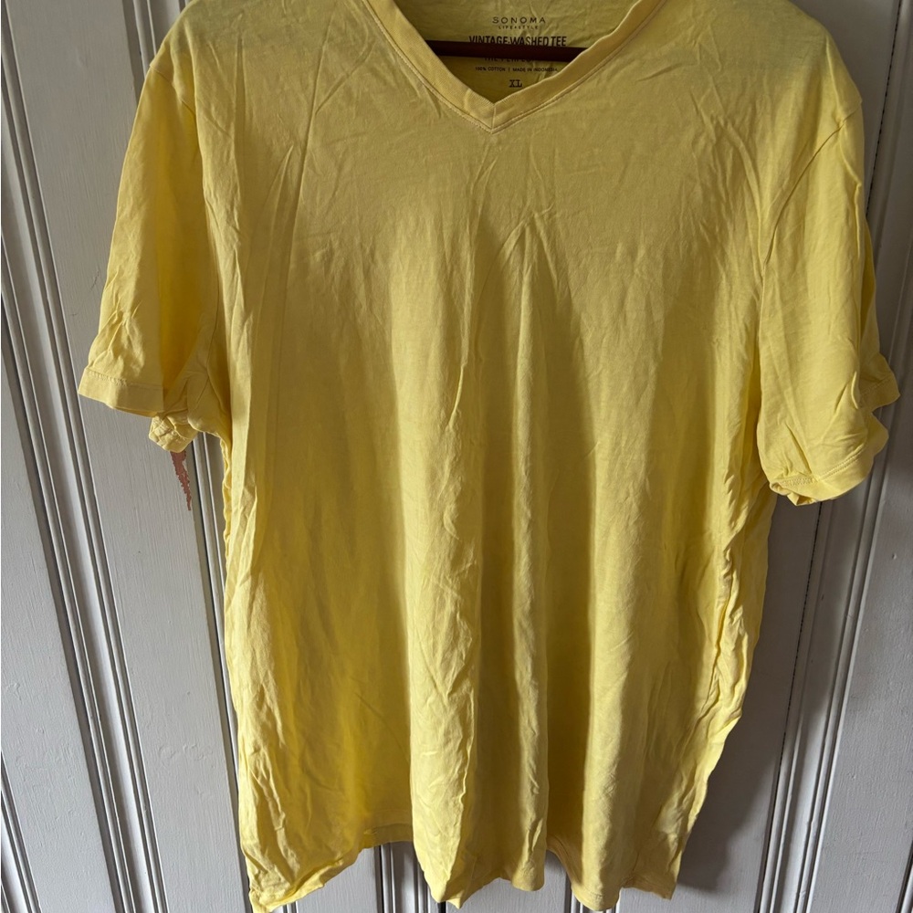 2/$12 Sonoma Vintage-Washed Tee in Soft Yellow